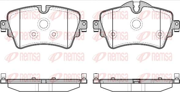 Remsa 1599.08 - Тормозные колодки, дисковые, комплект autospares.lv