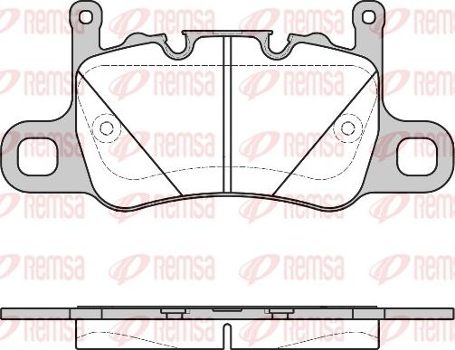 Remsa 1598.00 - Тормозные колодки, дисковые, комплект autospares.lv