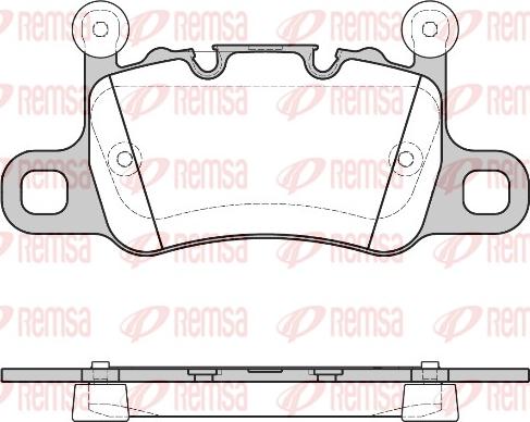 Remsa 1598.10 - Тормозные колодки, дисковые, комплект autospares.lv