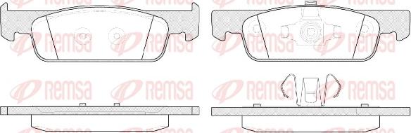 Remsa 1540.00 - Тормозные колодки, дисковые, комплект autospares.lv