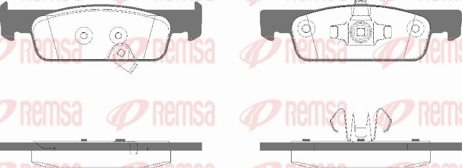 Remsa 1540.02 - Тормозные колодки, дисковые, комплект autospares.lv