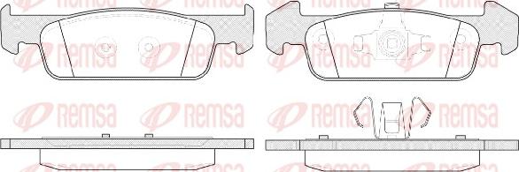 Remsa 1540.10 - Тормозные колодки, дисковые, комплект autospares.lv