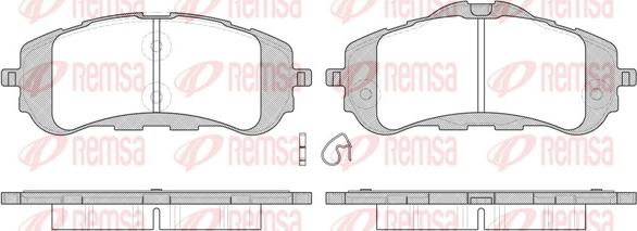 Remsa 1559.00 - Тормозные колодки, дисковые, комплект autospares.lv