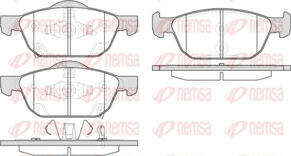 Remsa 1552.02 - Тормозные колодки, дисковые, комплект autospares.lv