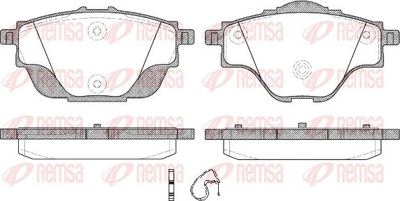 Remsa 1557.00 - Тормозные колодки, дисковые, комплект autospares.lv