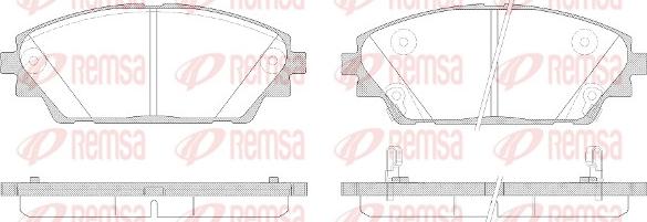 Remsa 1569.02 - Тормозные колодки, дисковые, комплект autospares.lv