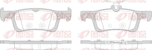 Remsa 1563.00 - Тормозные колодки, дисковые, комплект autospares.lv