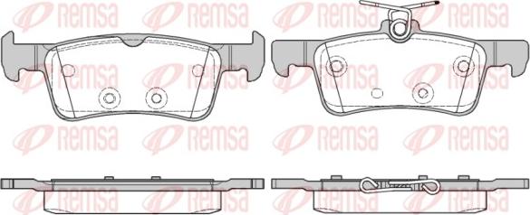 Remsa 1563.10 - Тормозные колодки, дисковые, комплект autospares.lv