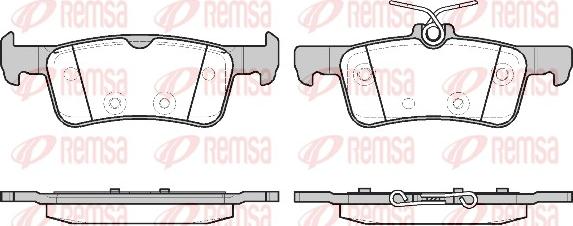 Remsa 1563.20 - Тормозные колодки, дисковые, комплект autospares.lv