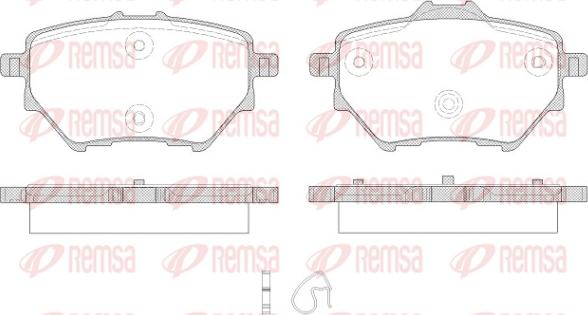 Remsa 1562.00 - Тормозные колодки, дисковые, комплект autospares.lv