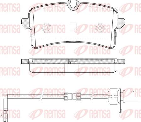 Remsa 1505.12 - Тормозные колодки, дисковые, комплект autospares.lv