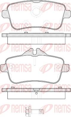 Remsa 1503.00 - Тормозные колодки, дисковые, комплект autospares.lv