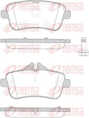 Remsa 1503.10 - Тормозные колодки, дисковые, комплект autospares.lv