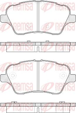 Remsa 1514.00 - Тормозные колодки, дисковые, комплект autospares.lv