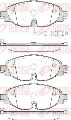 Remsa 1515.01 - Тормозные колодки, дисковые, комплект autospares.lv