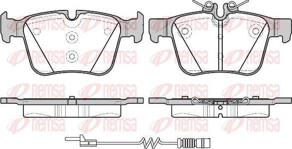 Remsa 1516.20 - Тормозные колодки, дисковые, комплект autospares.lv