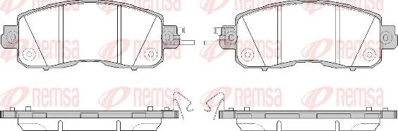 Remsa 1517.04 - Тормозные колодки, дисковые, комплект autospares.lv