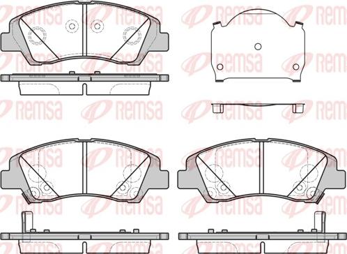 Remsa 1583.02 - Тормозные колодки, дисковые, комплект autospares.lv