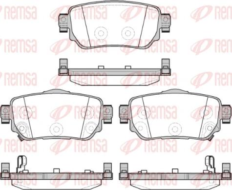 Remsa 1582.02 - Тормозные колодки, дисковые, комплект autospares.lv