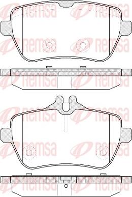 Remsa 1535.00 - Тормозные колодки, дисковые, комплект autospares.lv