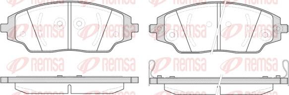 Remsa 1537.02 - Тормозные колодки, дисковые, комплект autospares.lv