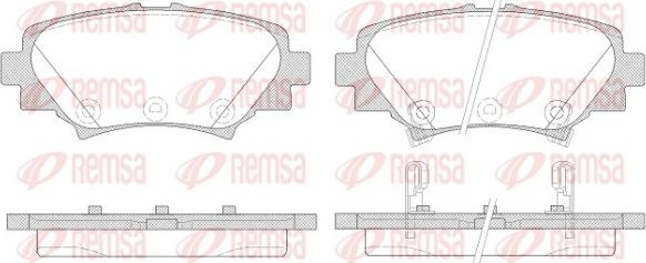 Remsa 1570.02 - Тормозные колодки, дисковые, комплект autospares.lv