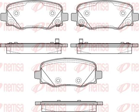 Remsa 1578.02 - Тормозные колодки, дисковые, комплект autospares.lv