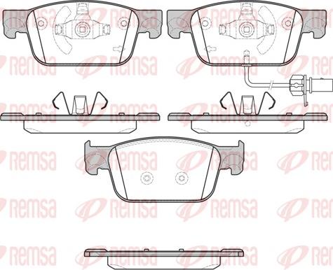 Remsa 1692.01 - Тормозные колодки, дисковые, комплект autospares.lv