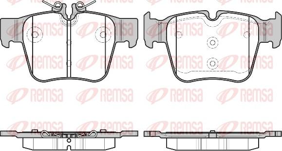 Remsa 1697.00 - Тормозные колодки, дисковые, комплект autospares.lv