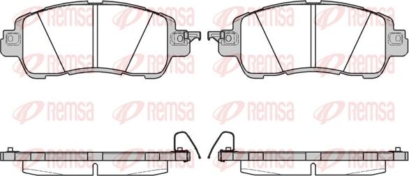 Remsa 1656.04 - Тормозные колодки, дисковые, комплект autospares.lv