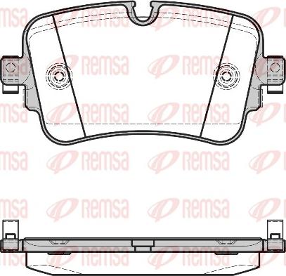 Remsa 1668.08 - Тормозные колодки, дисковые, комплект autospares.lv