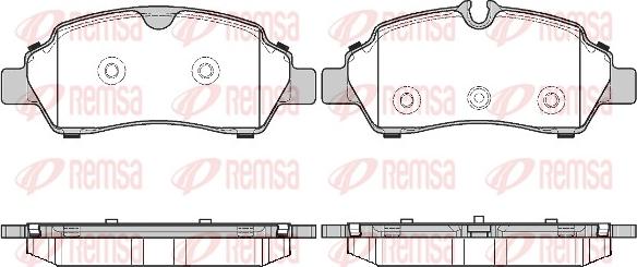 Remsa 1605.00 - Тормозные колодки, дисковые, комплект autospares.lv