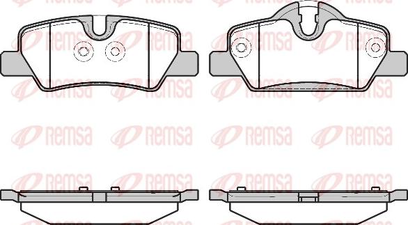 Remsa 1600.00 - Тормозные колодки, дисковые, комплект autospares.lv