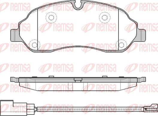 Remsa 1602.02 - Тормозные колодки, дисковые, комплект autospares.lv