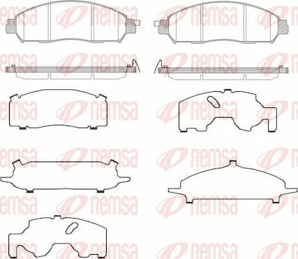 Remsa 1612.24 - Тормозные колодки, дисковые, комплект autospares.lv