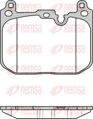 Remsa 1680.00 - Тормозные колодки, дисковые, комплект autospares.lv