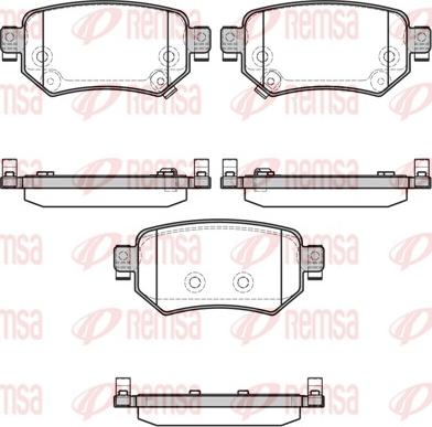 Remsa 1682.02 - Тормозные колодки, дисковые, комплект autospares.lv