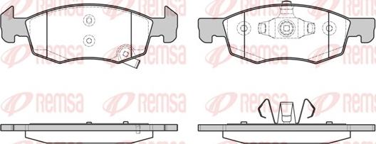 Remsa 1634.02 - Тормозные колодки, дисковые, комплект autospares.lv