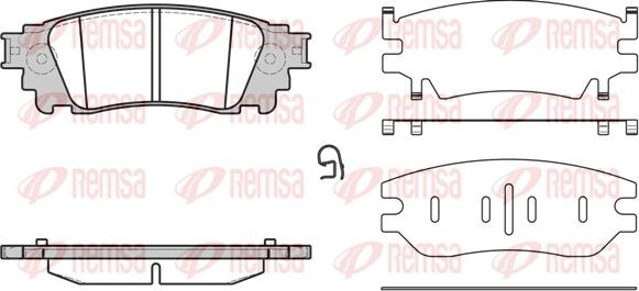 Remsa 1636.00 - Тормозные колодки, дисковые, комплект autospares.lv