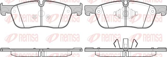 Remsa 1633.10 - Тормозные колодки, дисковые, комплект autospares.lv