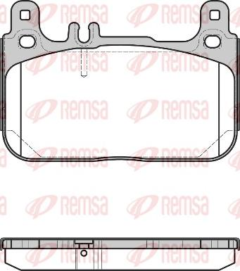 Remsa 1622.00 - Тормозные колодки, дисковые, комплект autospares.lv