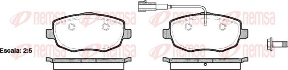 Remsa 1099.01 - Тормозные колодки, дисковые, комплект autospares.lv