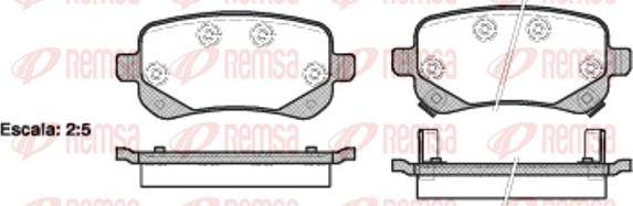 Remsa 1095.02 - Тормозные колодки, дисковые, комплект autospares.lv