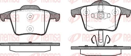 Remsa 1044.00 - Тормозные колодки, дисковые, комплект autospares.lv