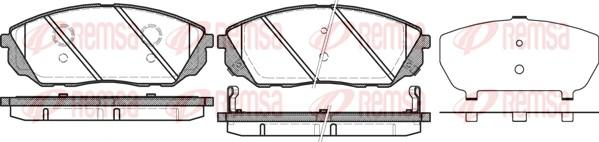 Remsa 1041.12 - Тормозные колодки, дисковые, комплект autospares.lv