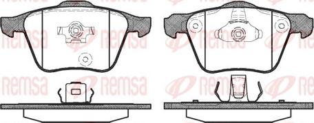 Remsa 1043.00 - Тормозные колодки, дисковые, комплект autospares.lv