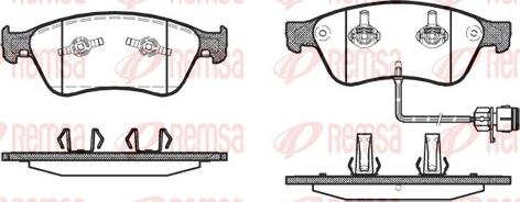 Remsa 1056.12 - Тормозные колодки, дисковые, комплект autospares.lv