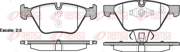 Remsa 1052.10 - Тормозные колодки, дисковые, комплект autospares.lv