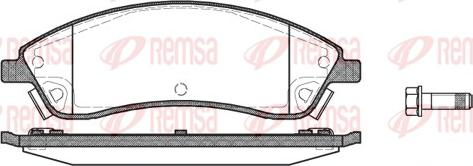 Remsa 1086.08 - Тормозные колодки, дисковые, комплект autospares.lv