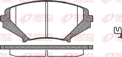 Remsa 1080.01 - Тормозные колодки, дисковые, комплект autospares.lv